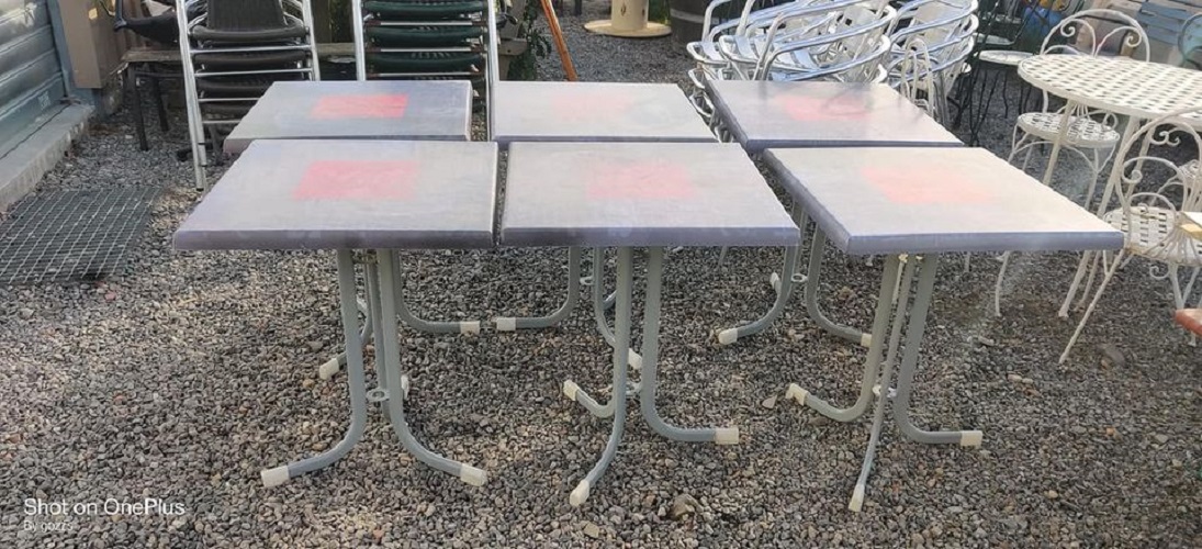 6 tables snack 60x60cm