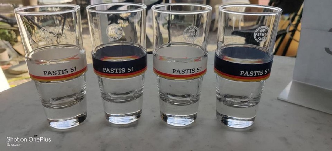 Série de 4 verres pastis 51 3€/verre