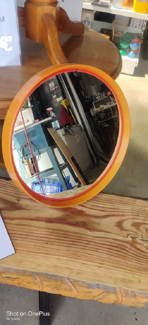 Miroir orange vintage marque salc Italie