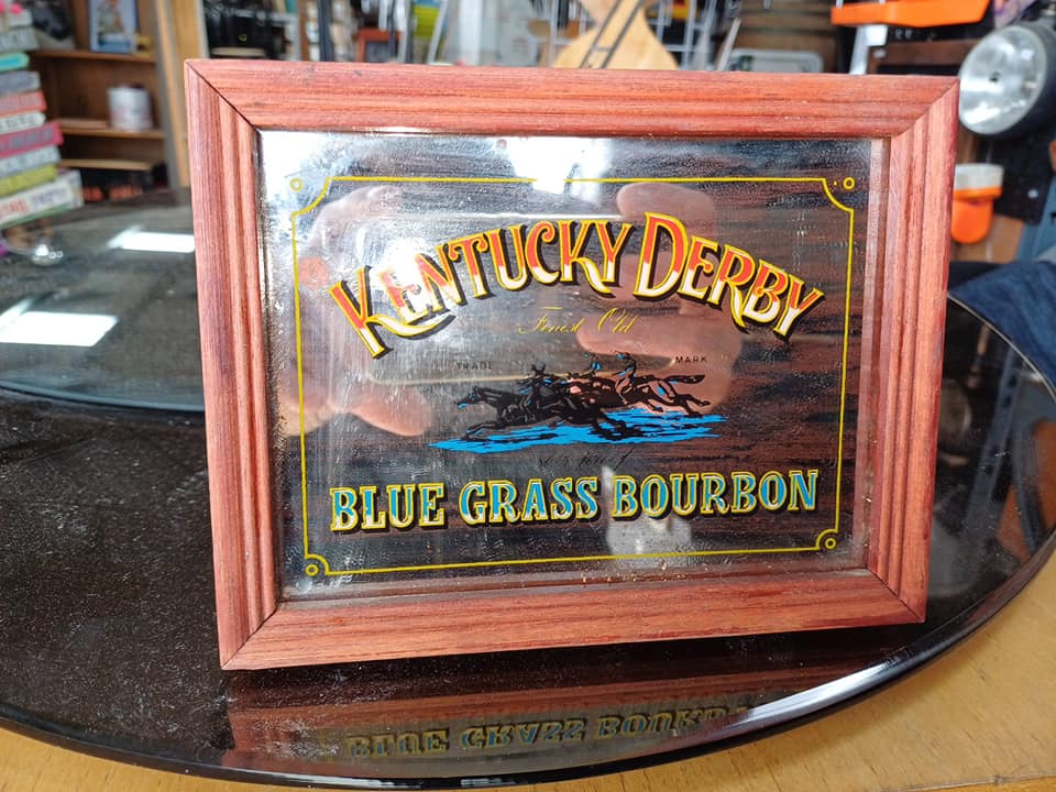 Cadre miroir blue gras bourbon
