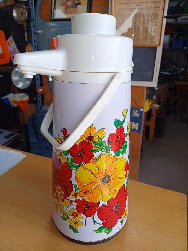 Vintage thermos fleuri 1960/70
