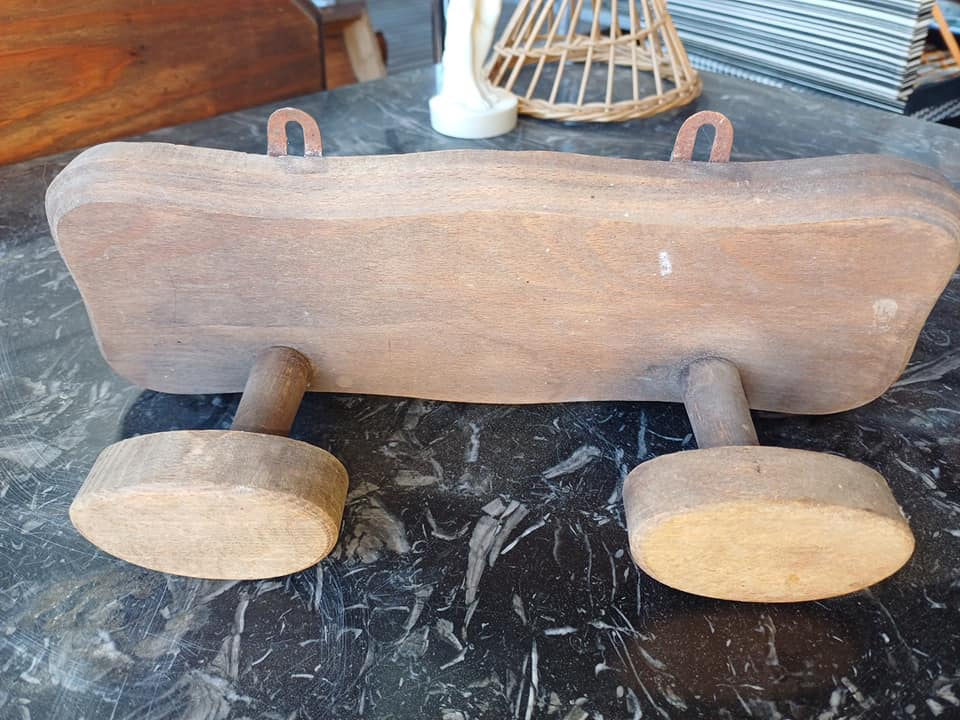 Porte manteaux ancien bois 2 pateres