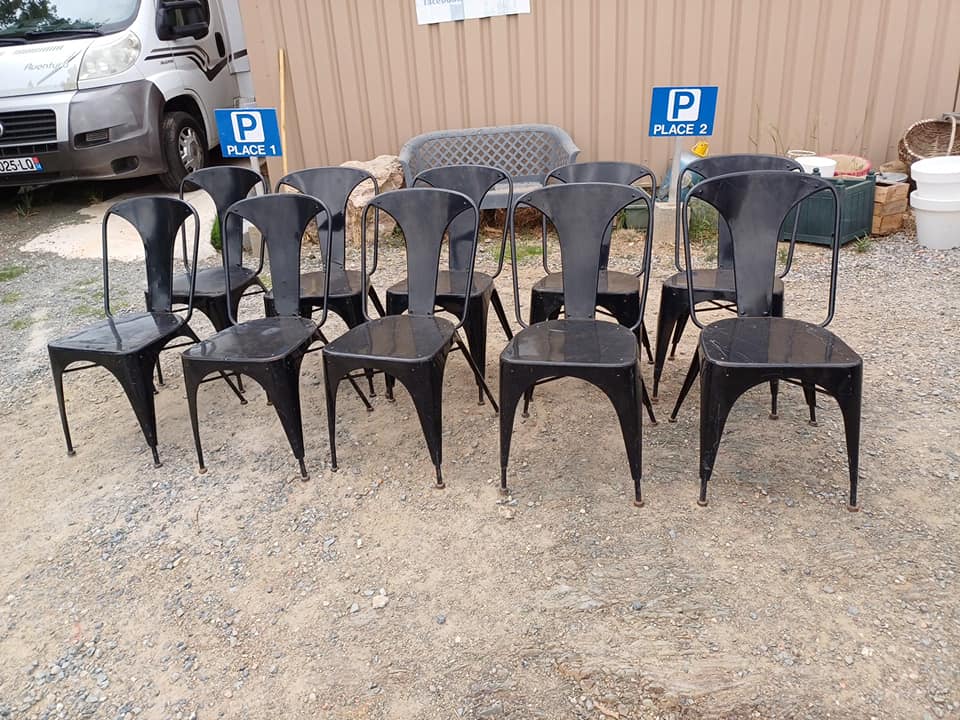 Chaise métal industrielle style tolix 35€/pc