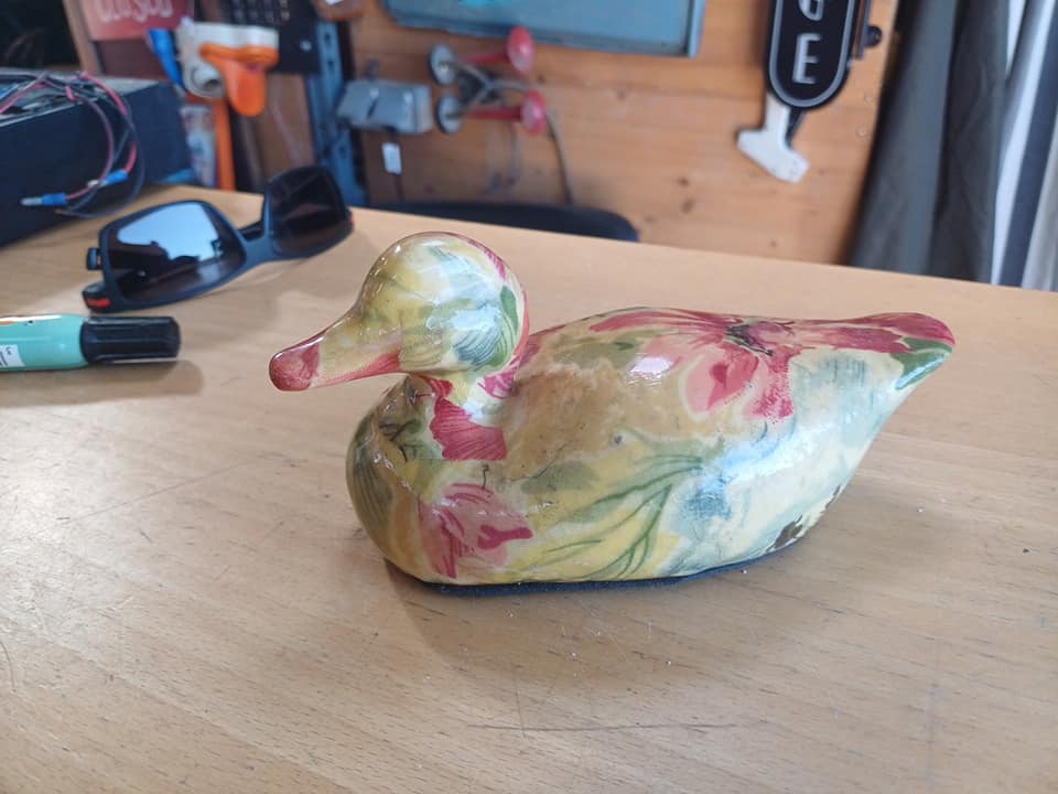 Ornement pressé papier canard