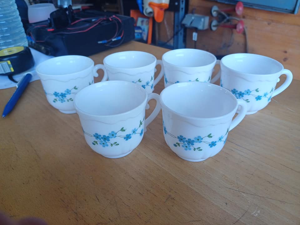 6 tasses arcopal France