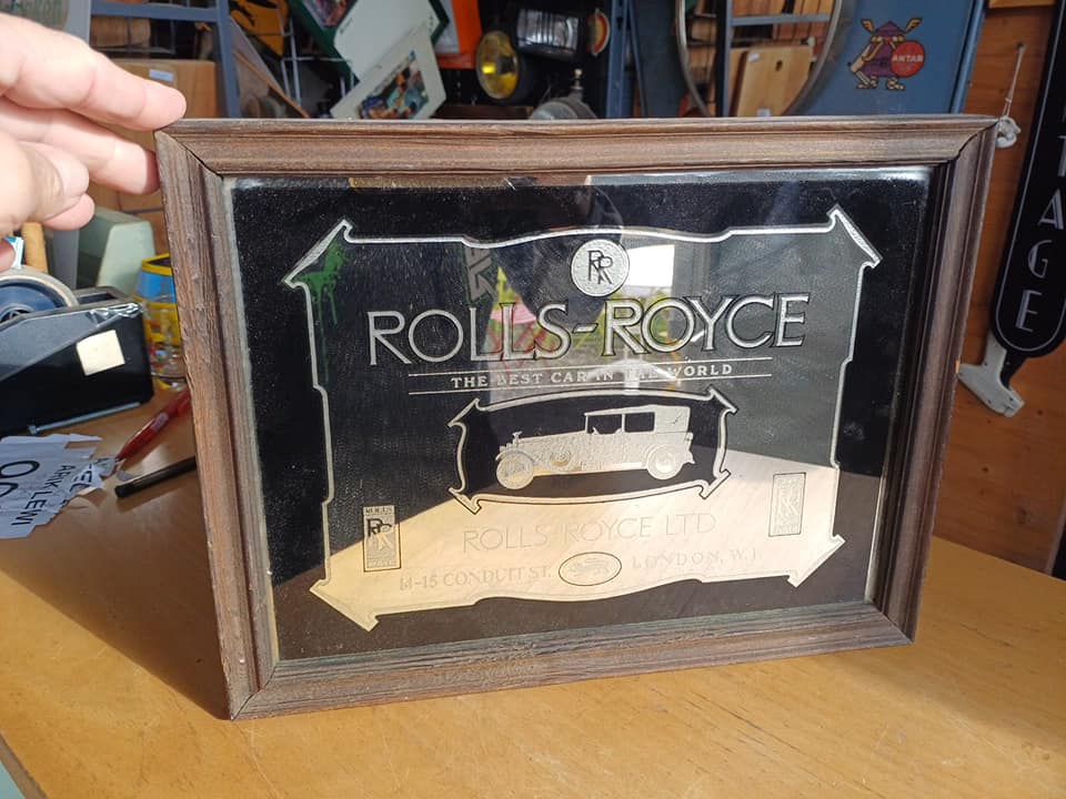 Vintage cadre miroir rolls royce