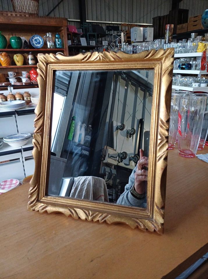 Cadre miroir doré