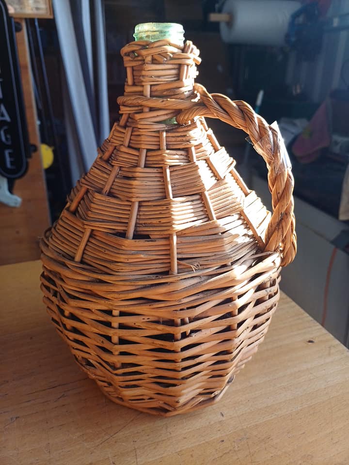 Dame jeanne vintage osier