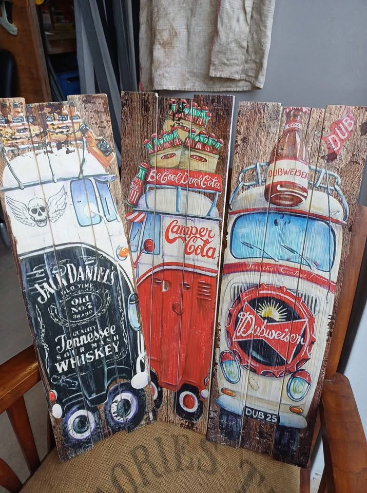 Plaque pub deco bois 15€ pièce