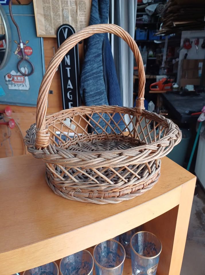 Vintage panier osier rotin