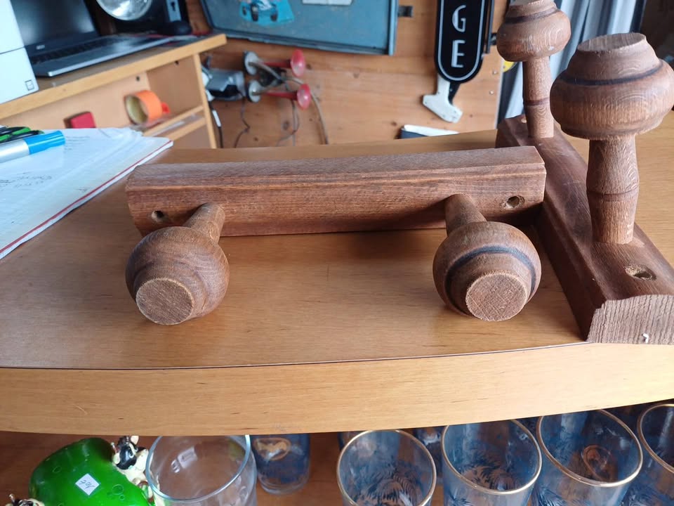 Porte manteaux 2 patères bois