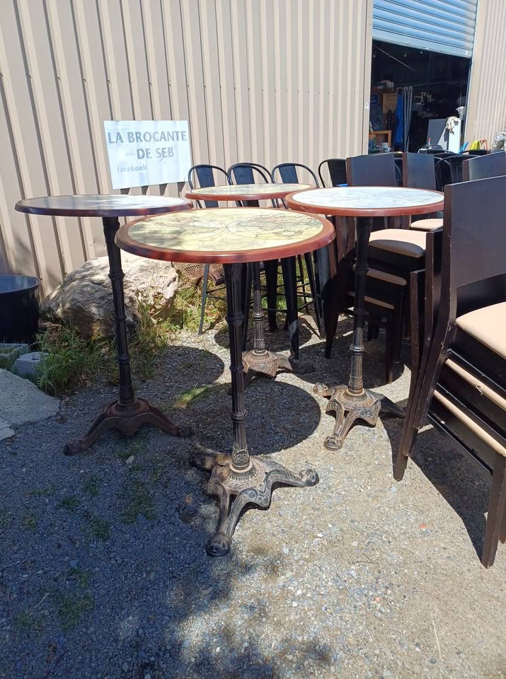 Table haute bistrot fonte