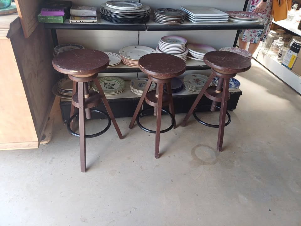 Tabouret d'atelier bois