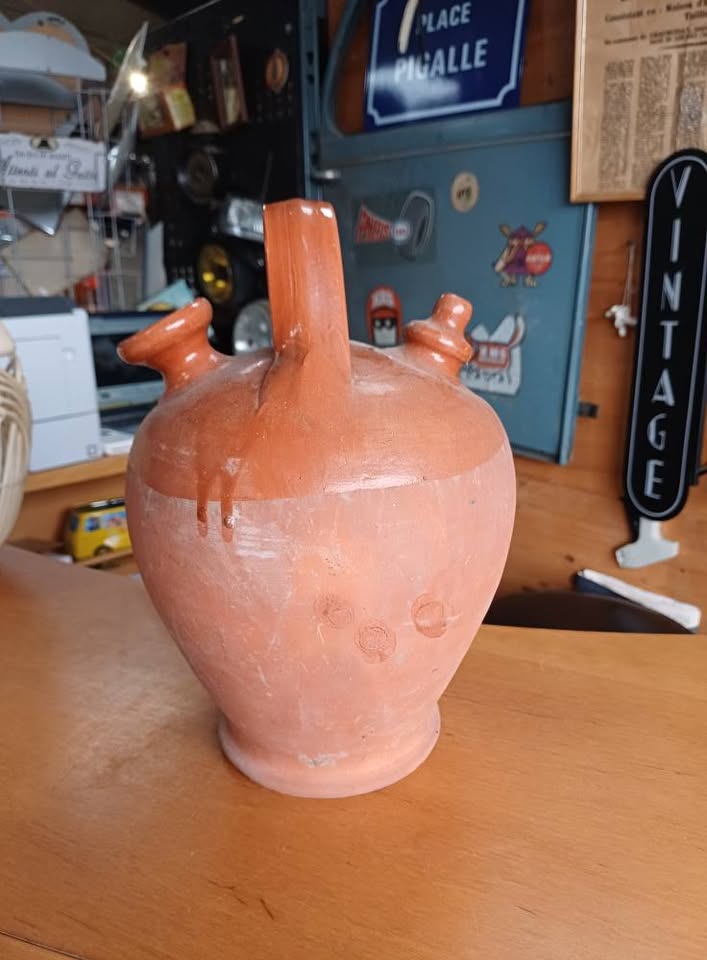 CRUCHE à EAU GARGOULETTE Poterie Déco Artisanat Terre Cuite vernissée Provence