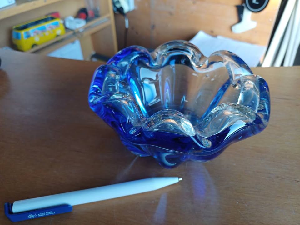 Vintage cendrier verre style Murano