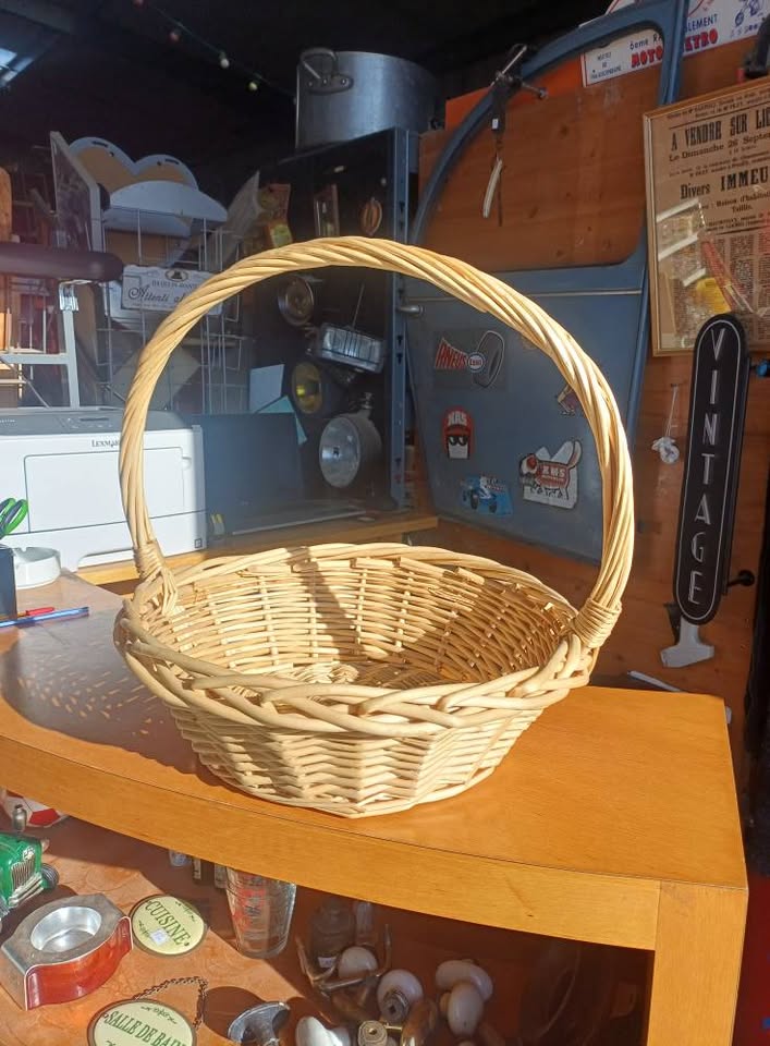 Panier osier avec anse