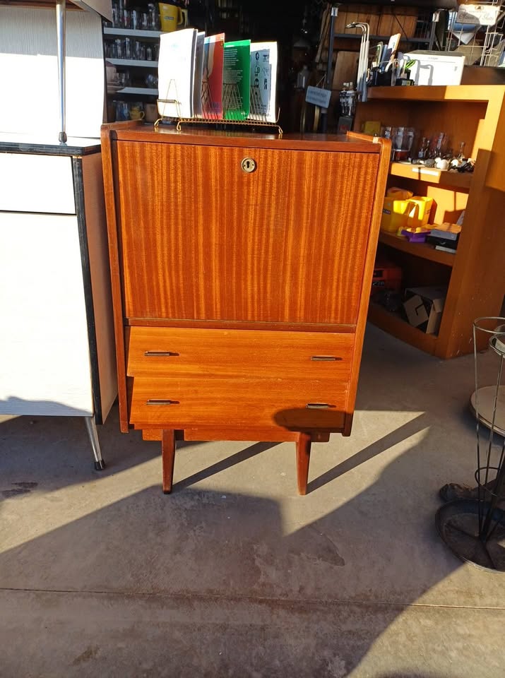 Mini secrétaire vintage teck