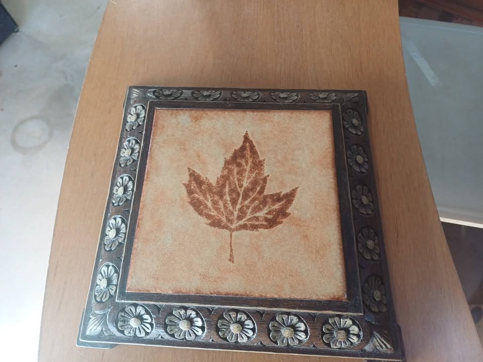Dessous-de-plat Vintage - Bois sculpté et Céramique Italienne