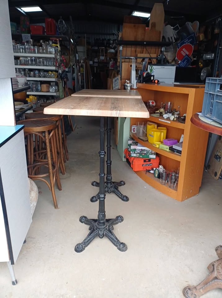 Tables Hautes Style Bistrot – Fonte & Effet Bois