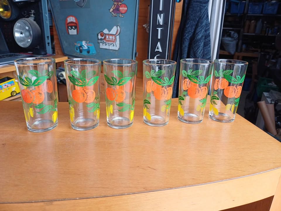 Lot de 6 Grands Verres "Tutti Frutti" – Made in Italy