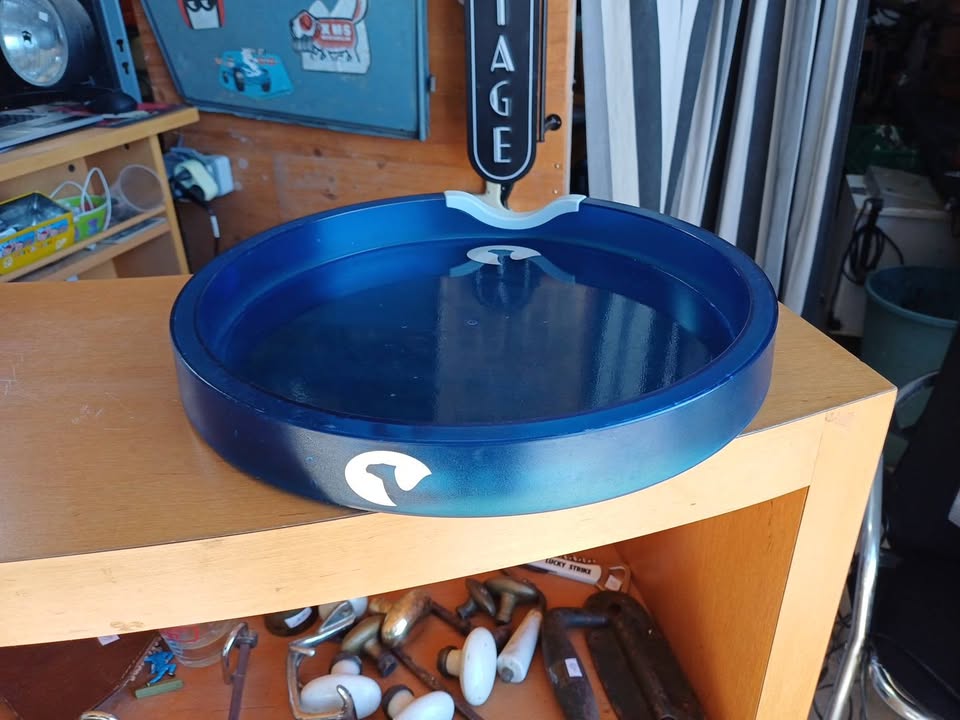 Plateau de service Vintage CAMEL – Bleu Translucide – Ø 36,5 cm
