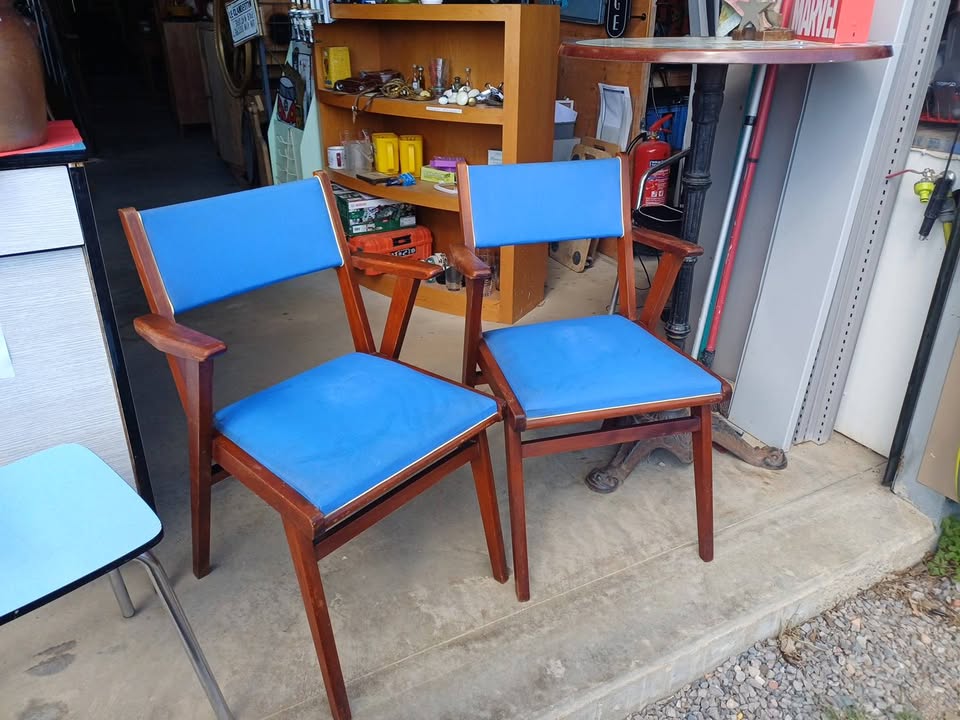 Paire de fauteuils "Bridge" Vintage – Design Scandinave / Compass