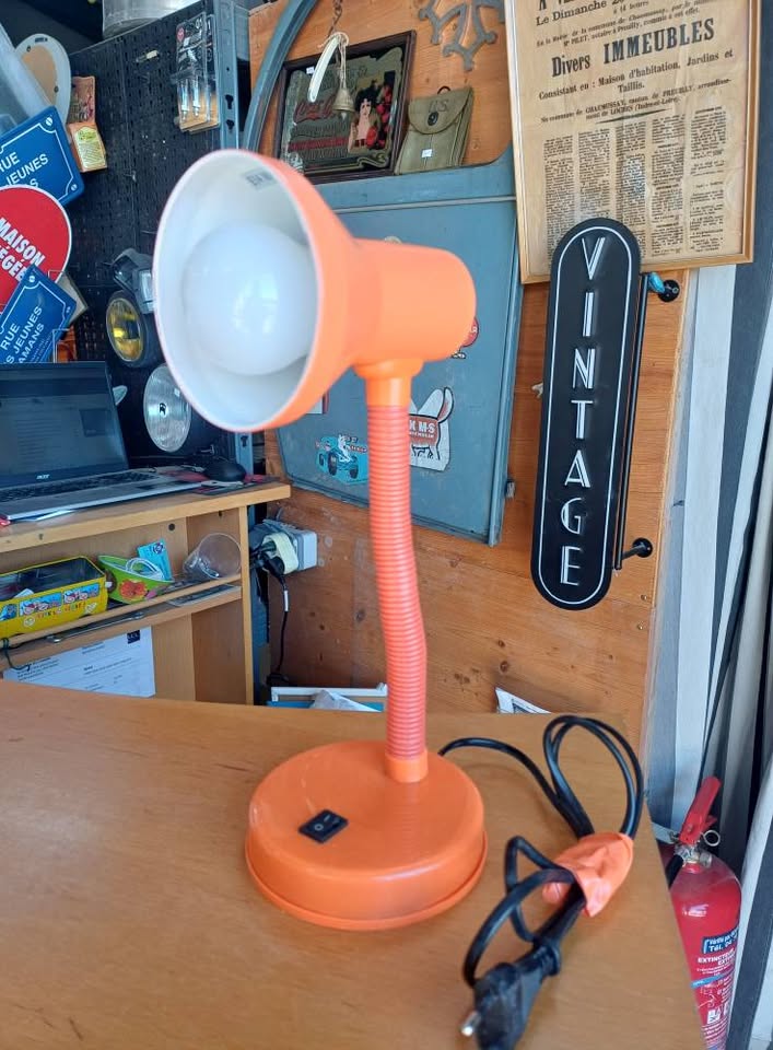 Lampe de bureau vintage IKEA "Dussin" – Orange Pop