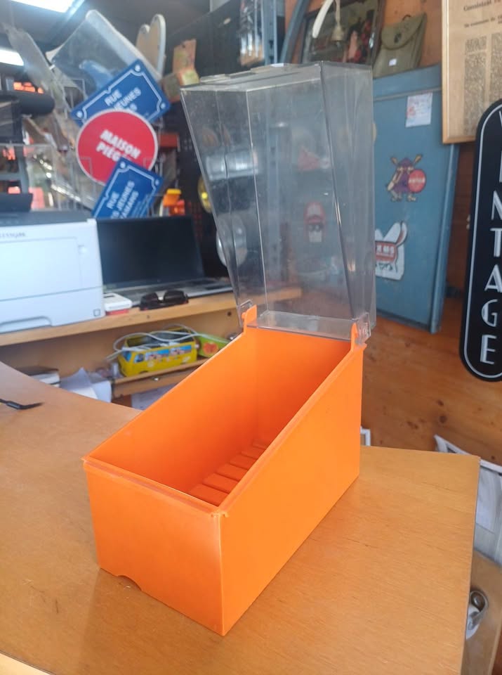 Boîte de rangement Vintage BOURBON Orange – Années 70