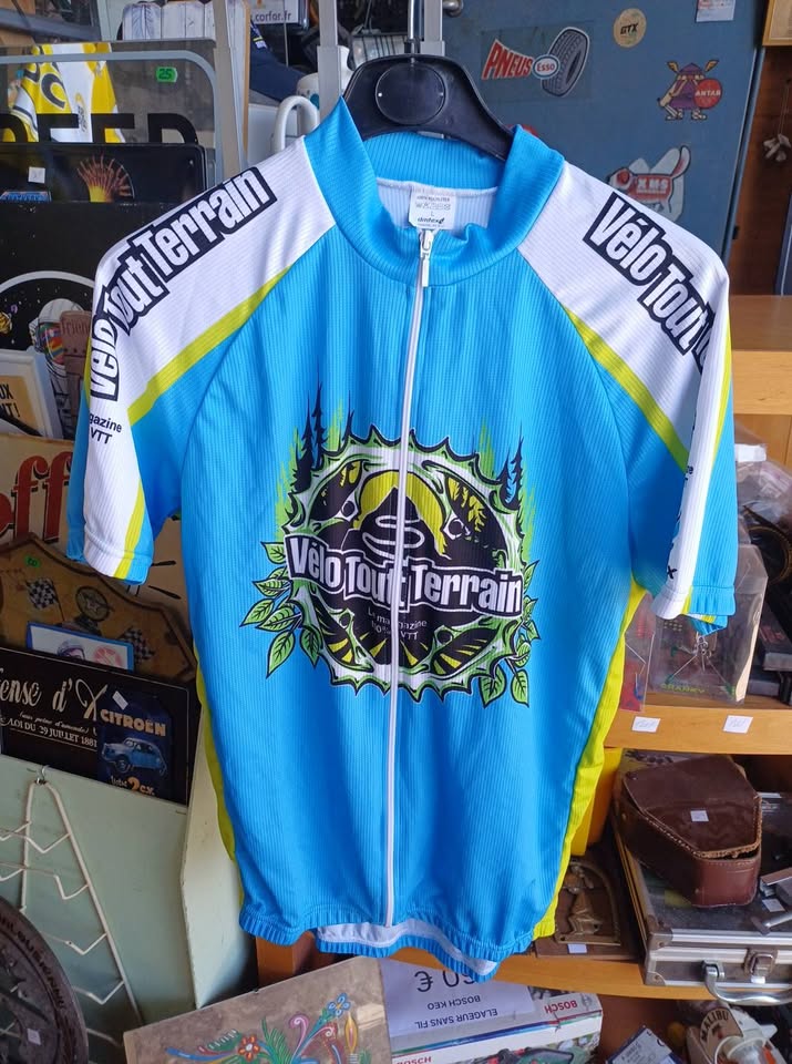 Maillot Vélo Cyclisme Vintage - "Vélo Tout Terrain" Le Magazine VTT - Taille L