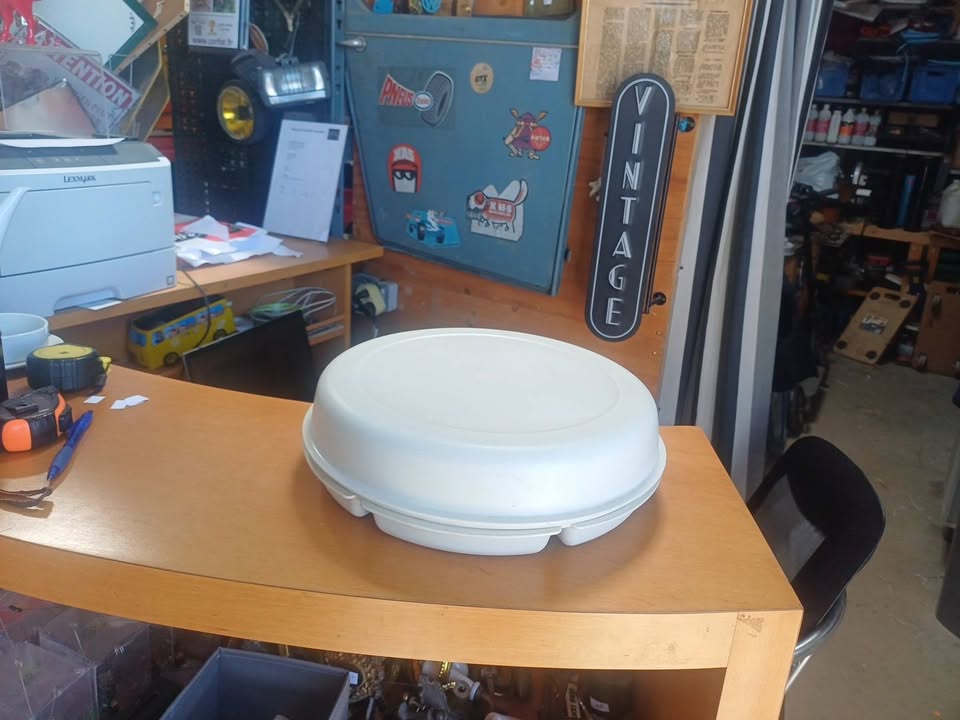 Grand plateau aperitif compartimente Tupperware Vintage diam. 35 cm
