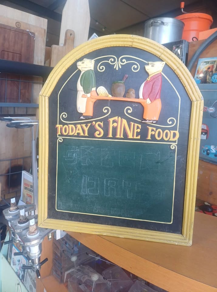 Tableau / Ardoise vintage pub "Today's Fine Food" - Déco Bistrot / Cuisine