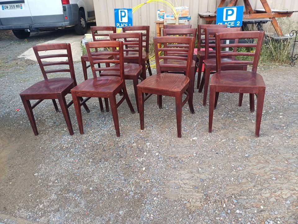 Chaises de bistrot en bois TON (Lot de 11) – Style Thonet / Pro