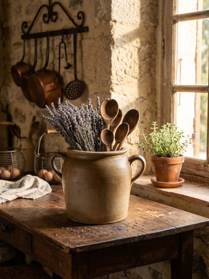 Pot à graisse ancien en grès – Pot à confit rustique 2 anses