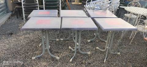 6 tables snack 60x60cm