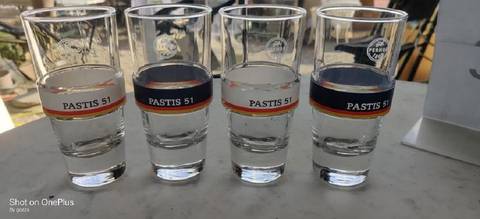 Série de 4 verres pastis 51 3€/verre