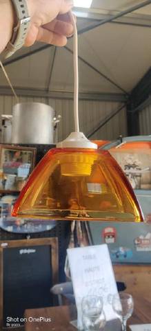 Lustre verre orange style vintage 20€/P