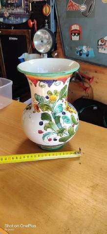 Vase faïence style Dipinto A. Mano