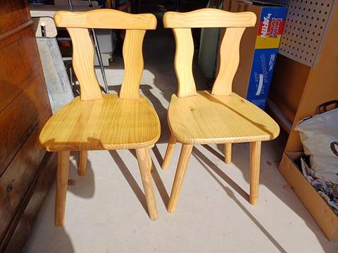 2 chaises bavaroises champêtres