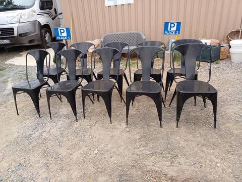 Chaise métal industrielle style tolix 35€/pc