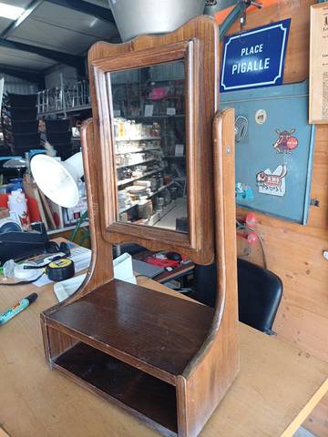 Petit miroir psyché de table