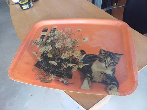 Vintage plateau fibre de verre