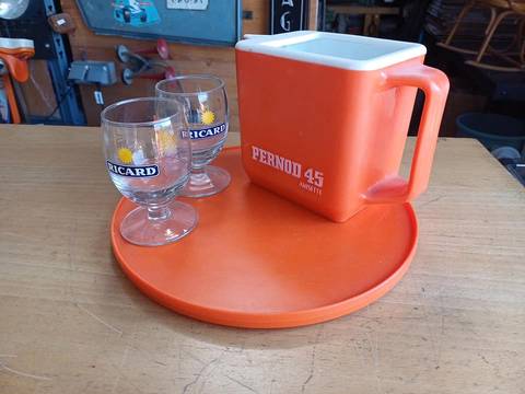 Plateau tournant vintage orange