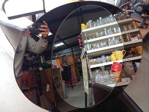 Miroir vintage ovale  1970 env