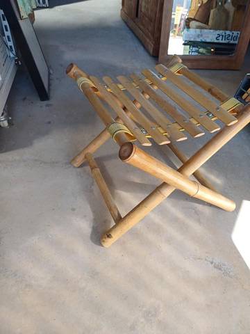 Tabouret style pêcheur rotin