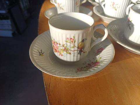 Ensemble tasses thé café vintage