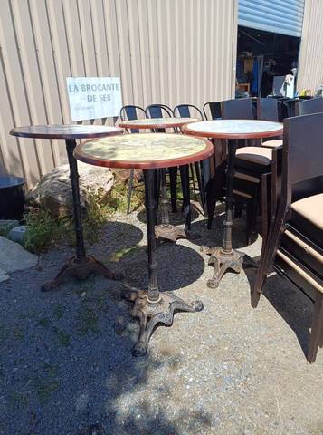 Table haute bistrot fonte