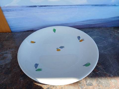 Plat rond 30cm Gien franklin 1960