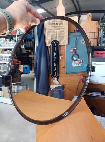 Miroir rond Allibert space age vintage des années 70