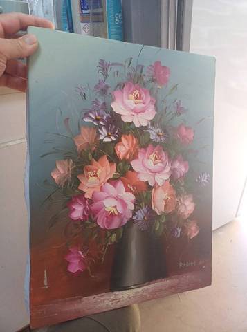 Peinture a l'huile Robert bouquet