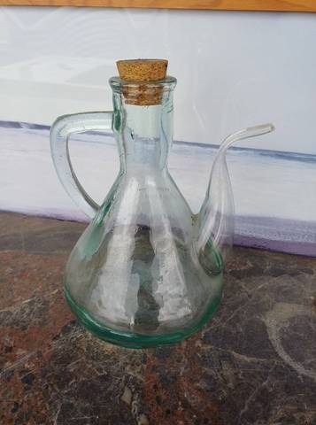 Ancien huilier verre soufflé